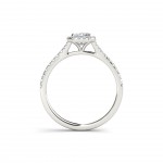 Gold 3/4ct TDW Diamond Halo Engagement Ring - Handcrafted By Name My Rings™