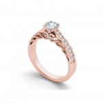 Gold 3/4ct TDW Diamond Vintage Engagement Ring - Handcrafted By Name My Rings™