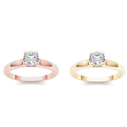 Gold 7/8ct TDW Diamond Classic Engagement Ring - Handcrafted By Name My Rings™