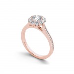 Gold Diamond Floral Cluster Promise Bridal Ring - Handcrafted By Name My Rings™