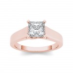 Rose Gold 1 1/4ct TDW Diamond Princess-cut Solitaire Ring - Handcrafted By Name My Rings™