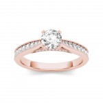 Rose Gold 1 1/6ct TDW Diamond Solitaire Engagement Ring - Handcrafted By Name My Rings™