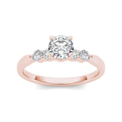 Rose Gold 1/2ct TDW Princess-cut Diamond Classic Engagement Ring - Handcrafted By Name My Rings™