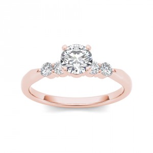 Rose Gold 1/2ct TDW Princess-cut Diamond Classic Engagement Ring - Handcrafted By Name My Rings™