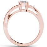 Rose Gold 1/3ct TDW Two-Stone Diamond Engagement Ring - Handcrafted By Name My Rings™