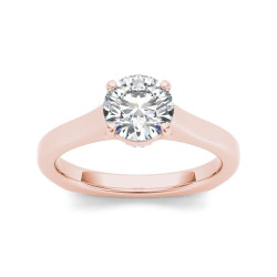 Rose Gold 1ct TDW Diamond Classic Engagement Ring - Handcrafted By Name My Rings™