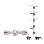 Rose Gold 1ct TDW Diamond Engagement Ring - Handcrafted By Name My Rings™