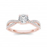 Rose Gold 1ct TDW Diamond Engagement Ring - Handcrafted By Name My Rings™