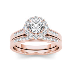 Rose Gold 1ct TDW Diamond Engagement Ring - Handcrafted By Name My Rings™