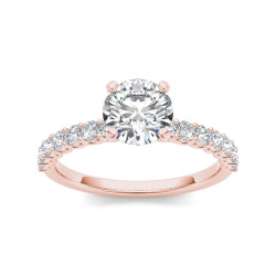 Rose Gold 1ct TDW Diamond Engagement Ring - Handcrafted By Name My Rings™