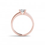 Rose Gold 1ct TDW Diamond Half-Bezel Engagement Ring - Handcrafted By Name My Rings™