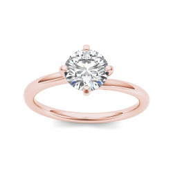 Rose Gold 1ct TDW Diamond Solitaire Engagement Ring - Handcrafted By Name My Rings™