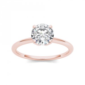 Rose Gold 1ct TDW Diamond Solitaire Ring - Handcrafted By Name My Rings™