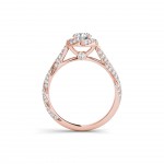 Rose Gold 1ct TDW Diamond Swirl Engagement Ring - Handcrafted By Name My Rings™