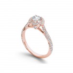 Rose Gold 1ct TDW Diamond Swirl Engagement Ring - Handcrafted By Name My Rings™