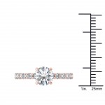 Rose Gold 2 1/2ct TDW Diamond Engagement Ring - Handcrafted By Name My Rings™
