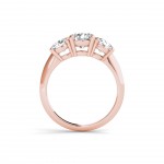 Rose Gold 2ct TDW Diamond 3-stone Ring - Handcrafted By Name My Rings™