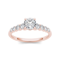 Rose Gold 3/4ct TDW Classic Diamond Engagement Ring - Handcrafted By Name My Rings™