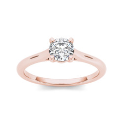 Rose Gold 3/4ct TDW Diamond Classic Engagement Ring - Handcrafted By Name My Rings™