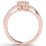 Rose Gold 3/4ct TDW Two-Stone Diamond Engagement Ring - Handcrafted By Name My Rings™