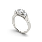 White Gold 1 1/2ct TDW Diamond Three-Stone Anniversary Ring - Handcrafted By Name My Rings™