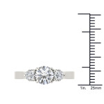 White Gold 1 1/2ct TDW Diamond Three-Stone Anniversary Ring - Handcrafted By Name My Rings™