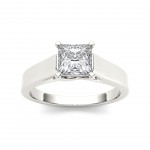 White Gold 1 1/4ct TDW Diamond Princess Cut Solitaire Engagement Ring - Handcrafted By Name My Rings™