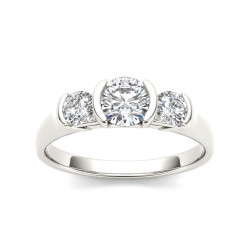 White Gold 1 1/4ct TDW Diamond Three Stone Anniversary Ring - Handcrafted By Name My Rings™