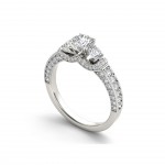 White Gold 1 1/5ct TDW Diamond 3-stone Anniversary Ring - Handcrafted By Name My Rings™
