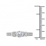 White Gold 1 1/5ct TDW Diamond 3-stone Anniversary Ring - Handcrafted By Name My Rings™