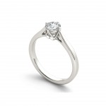 White Gold 1/2ct TDW Round Cut Solitaire Diamond Engagement Ring - Handcrafted By Name My Rings™
