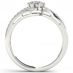White Gold 1/3ct TDW Two-Stone Diamond Engagement Ring - Handcrafted By Name My Rings™