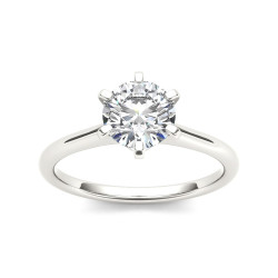 White Gold 1ct TDW Diamond Classic Engagement Ring - Handcrafted By Name My Rings™