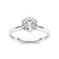 White Gold 1ct TDW Diamond Classic Engagement Ring - Handcrafted By Name My Rings™