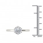 White Gold 1ct TDW Diamond Classic Engagement Ring - Handcrafted By Name My Rings™