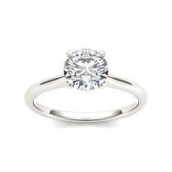 White Gold 1ct TDW Diamond Classic Engagement Ring - Handcrafted By Name My Rings™