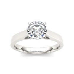 White Gold 1ct TDW Diamond Exquisite Engagement Ring - Handcrafted By Name My Rings™