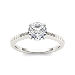 White Gold 1ct TDW Diamond Exquisite Engagement Ring - Handcrafted By Name My Rings™