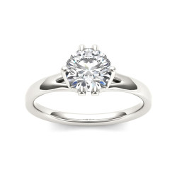 White Gold 1ct TDW Diamond Exquisite Engagement Ring - Handcrafted By Name My Rings™