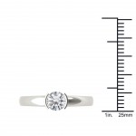 White Gold 1ct TDW Diamond Half-Bezel Engagement Ring - Handcrafted By Name My Rings™