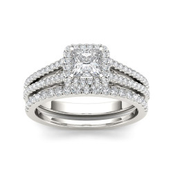 White Gold 1ct TDW Diamond Princess-cut Engagement Ring - Handcrafted By Name My Rings™