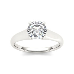 White Gold 1ct TDW Diamond Solitaire Ring - Handcrafted By Name My Rings™