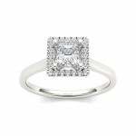 White Gold 1ct TDW Princess Cut Solitaire Diamond Engagement Ring - Handcrafted By Name My Rings™
