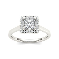White Gold 1ct TDW Princess Cut Solitaire Diamond Engagement Ring - Handcrafted By Name My Rings™