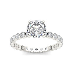 White Gold 2 1/2ct TDW Diamond Engagement Ring - Handcrafted By Name My Rings™