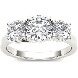 White Gold 2ct TDW Diamond 3-stone Ring - Handcrafted By Name My Rings™