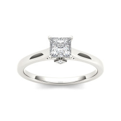 White Gold 3/4ct TDW Classic Princess-Cut Diamond Engagement Ring - Handcrafted By Name My Rings™