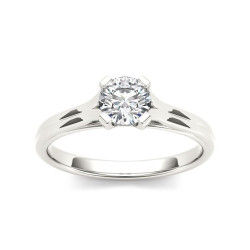 White Gold 3/4ct TDW Diamond Classic Engagement Ring - Handcrafted By Name My Rings™