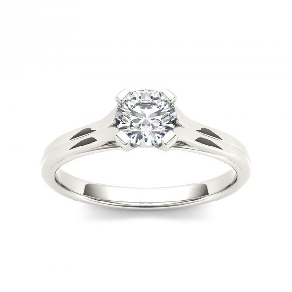 White Gold 3/4ct TDW Diamond Classic Engagement Ring - Handcrafted By Name My Rings™