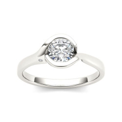 White Gold 3/4ct TDW Diamond Exquisite Engagement Ring - Handcrafted By Name My Rings™
